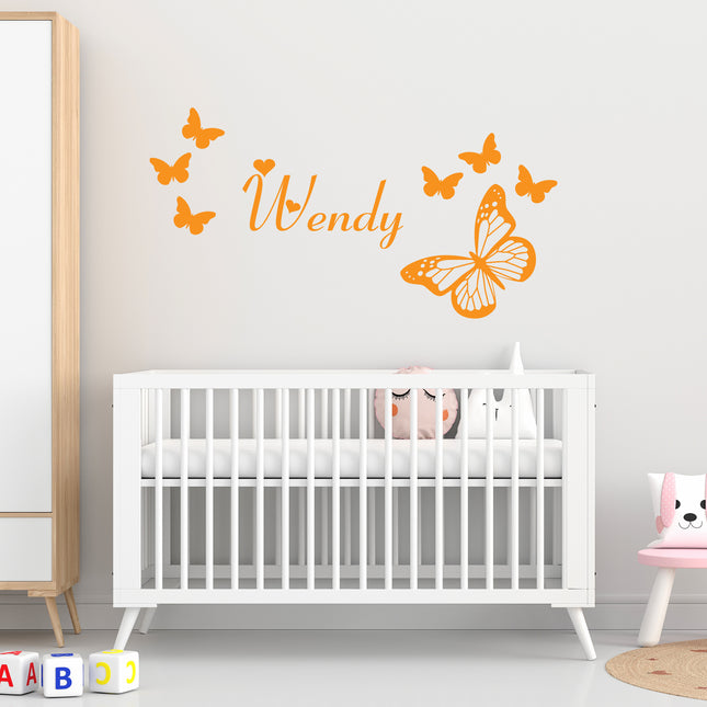 Butterfly Name Sticker - Personalized Girl Name Decal