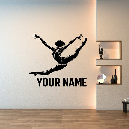 Graceful Leap Dancer Perosnalized Wall decal