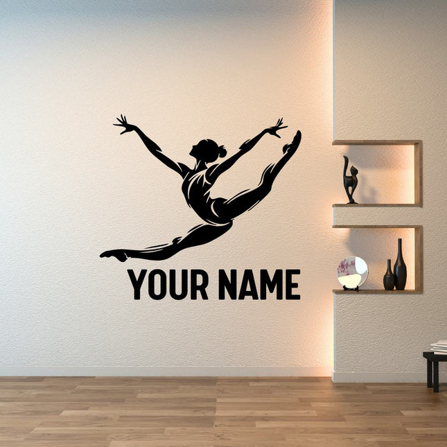 Graceful Leap Dancer Perosnalized Wall decal