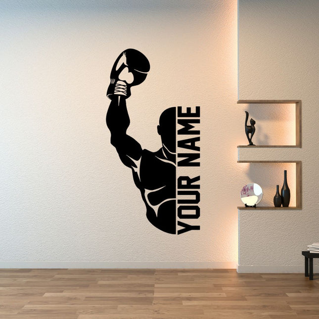 Personalized Boxing Victory Wall Decal