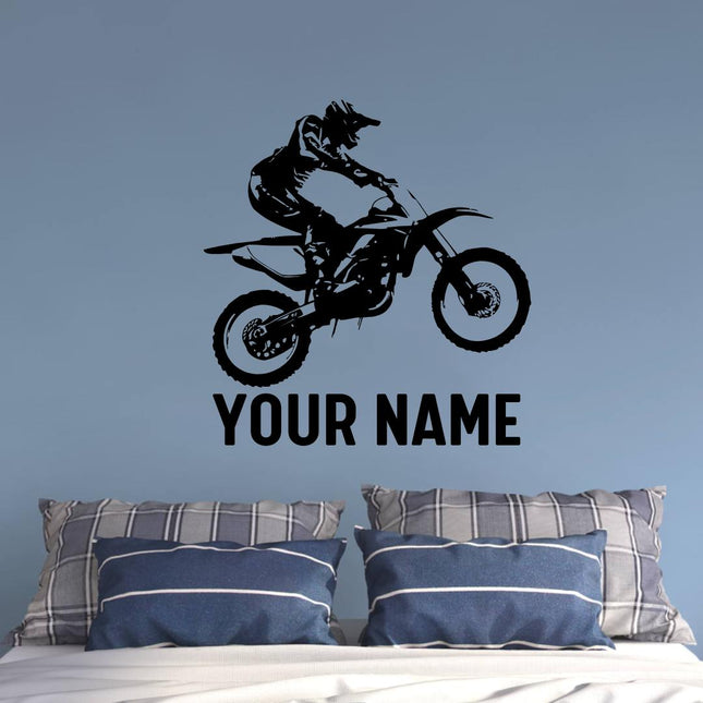 Personalized Dirt Bike Jump Wall Sticker