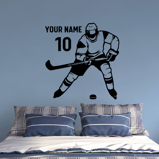 Puck Master Pose – Custom Name Hockey Sticker