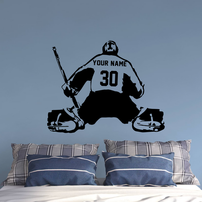 Goalie Stance – Personalized Hockey Wall Decal