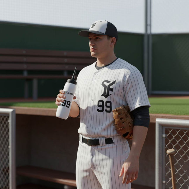 Personalized Baseball Water Bottle with player Name & Number