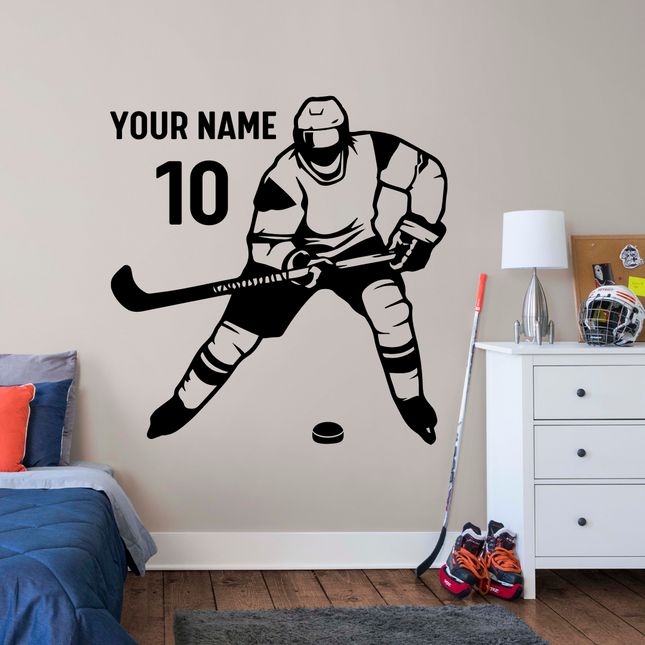 Puck Master Pose – Custom Name Hockey Sticker