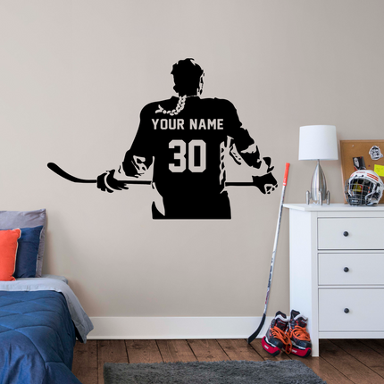 Girl Locker Room Energy – Custom Hockey Player Decal