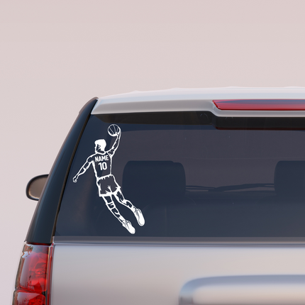 Personalized Basketball Wall Decal – Back View Slam Dunk
