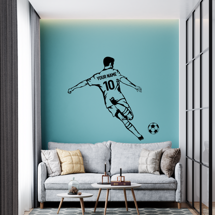 Kicking Pose – Personalized Soccer Wall Decal
