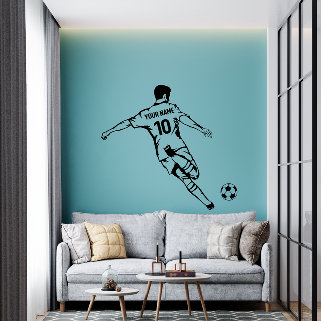Kicking Pose – Personalized Soccer Wall Decal