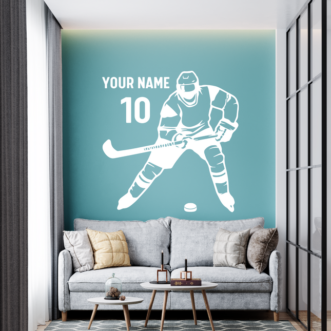 Puck Master Pose – Custom Name Hockey Sticker