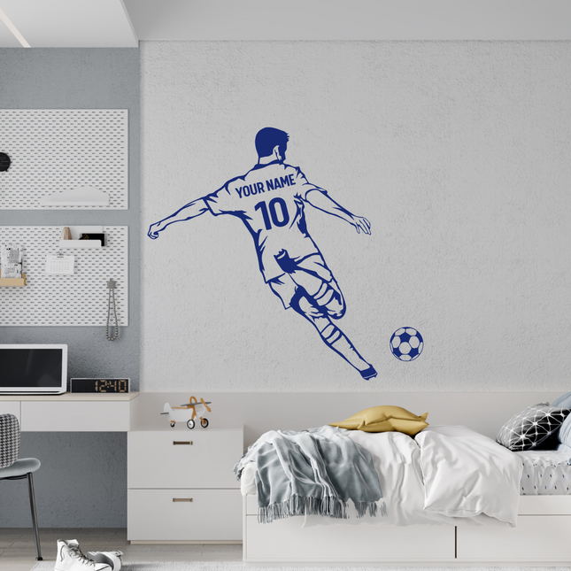 Kicking Pose – Personalized Soccer Wall Decal