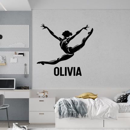 Graceful Leap Dancer Perosnalized Wall decal