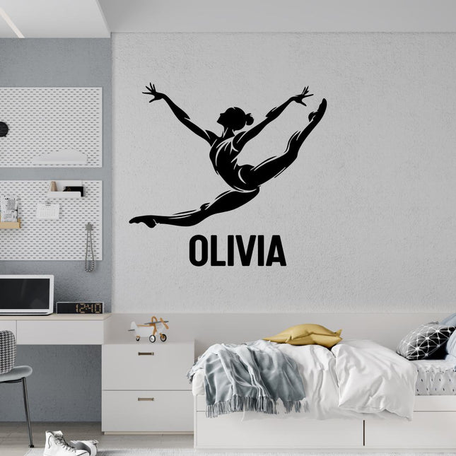 Graceful Leap Dancer Perosnalized Wall decal