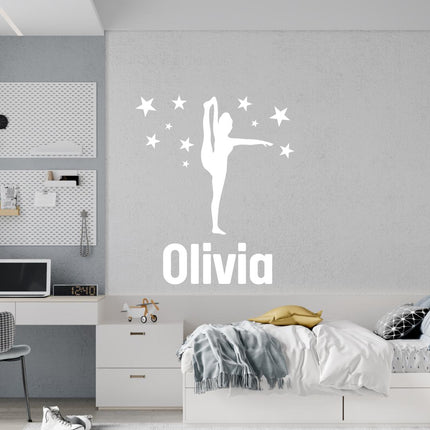 Personalized Gymnastics Star Wall Decal