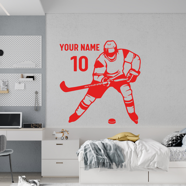 Puck Master Pose – Custom Name Hockey Sticker