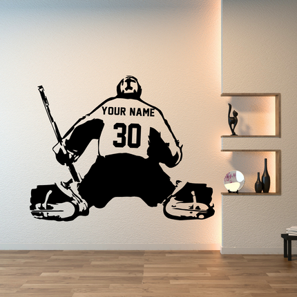Goalie Stance – Personalized Hockey Wall Decal