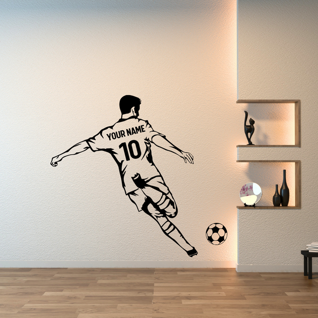 Kicking Pose – Personalized Soccer Wall Decal