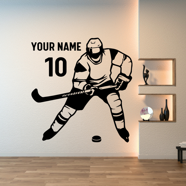 Puck Master Pose – Custom Name Hockey Sticker