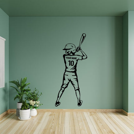 Batting Stance – Personalized Baseball Wall Decal