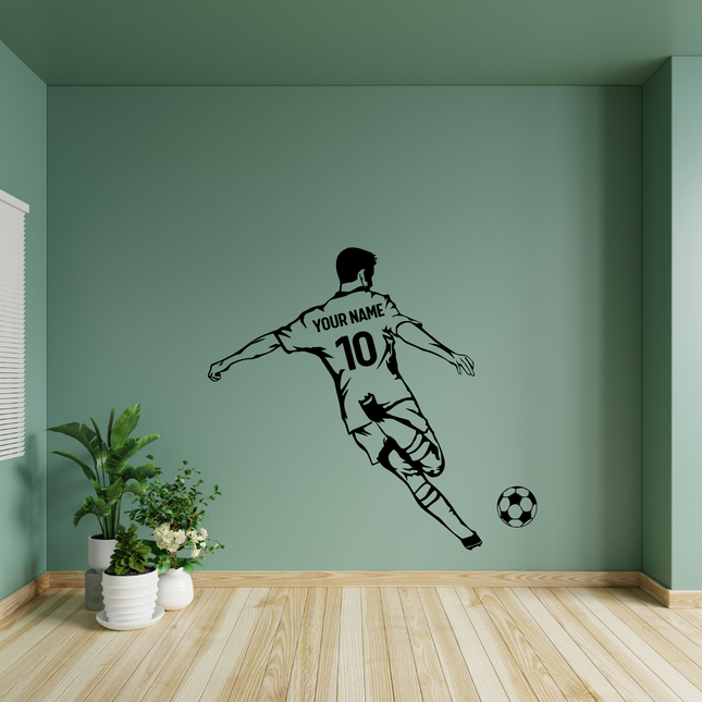 Kicking Pose – Personalized Soccer Wall Decal