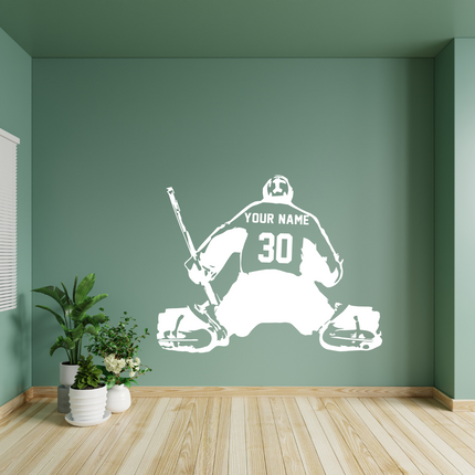 Goalie Stance – Personalized Hockey Wall Decal