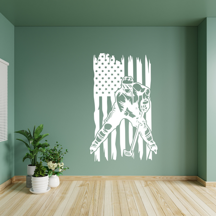 Patriot on Ice – Custom Hockey Wall Decal