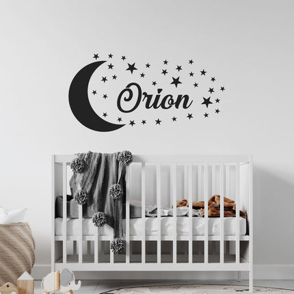 Moon-Star Name - Personalized Baby Name Decal
