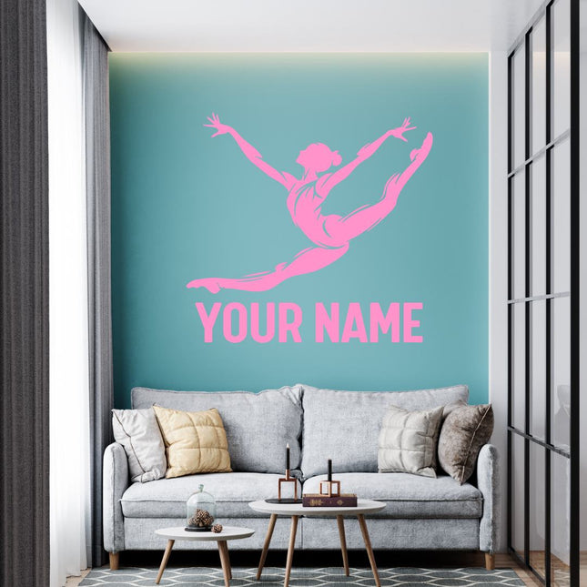 Graceful Leap Dancer Perosnalized Wall decal