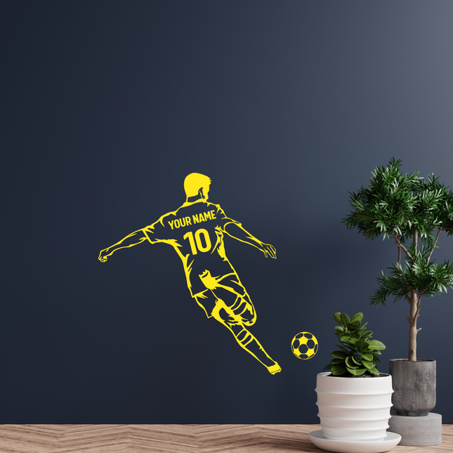 Kicking Pose – Personalized Soccer Wall Decal