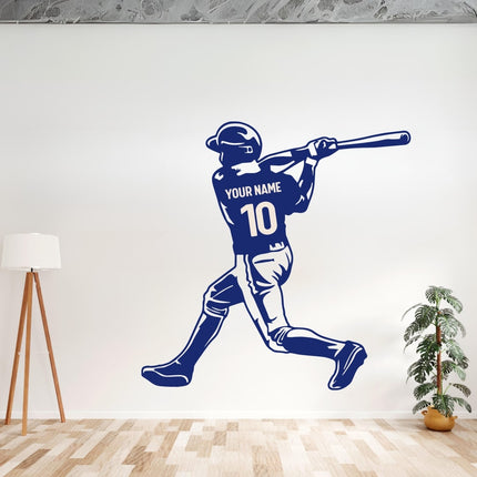 Swing Follow-Through Pose – Personalized Baseball Wall Decal