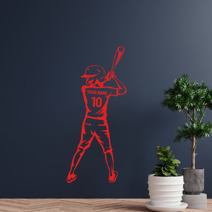 Batting Stance – Personalized Baseball Wall Decal