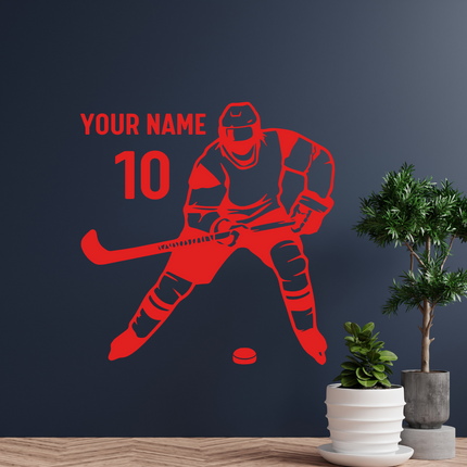 Puck Master Pose – Custom Name Hockey Sticker