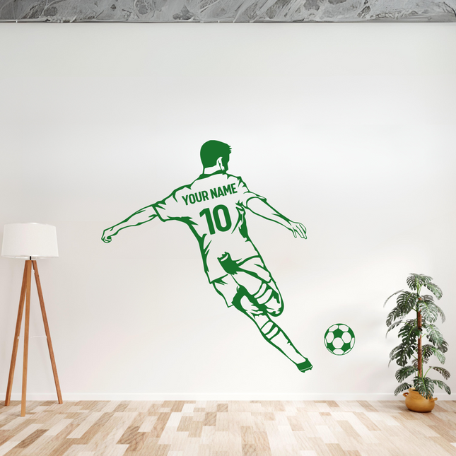 Kicking Pose – Personalized Soccer Wall Decal