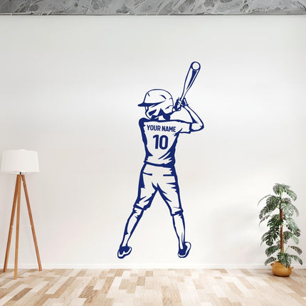 Batting Stance – Personalized Baseball Wall Decal