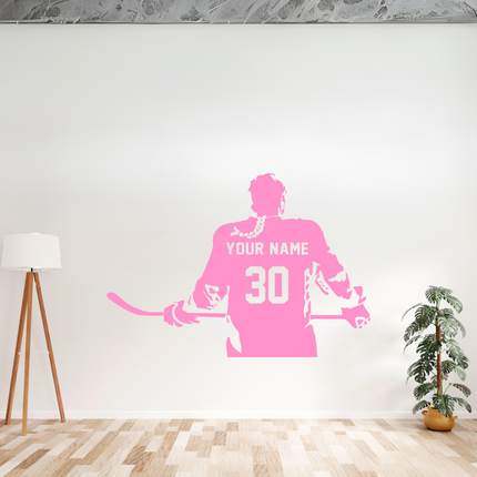 Girl Locker Room Energy – Custom Hockey Player Decal