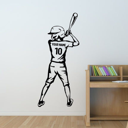 Batting Stance – Personalized Baseball Wall Decal