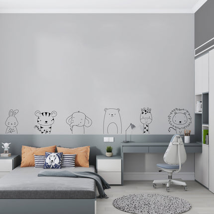 Cute Safari Animal Wall Decals