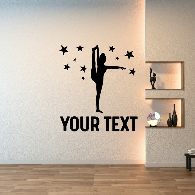 Personalized Gymnastics Star Wall Decal