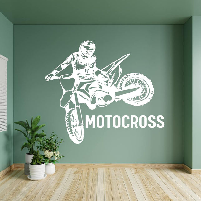 Motocross Jump Personalized Wall Decal
