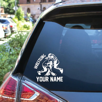 Personalized Wrestling Champion Wall Decal