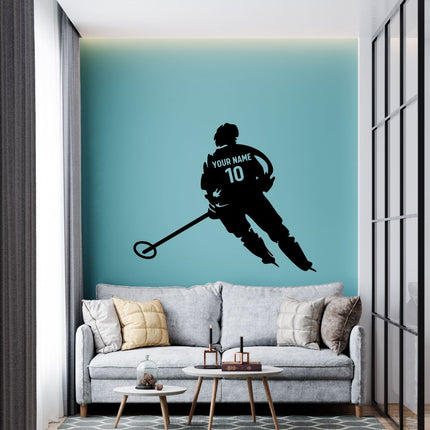 Ringette Power Skater – Personalized Wall Decal