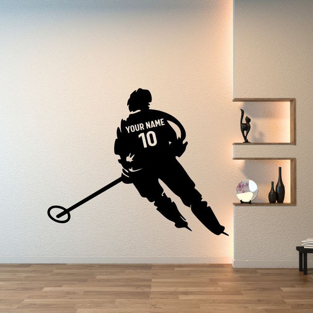 Ringette Power Skater – Personalized Wall Decal