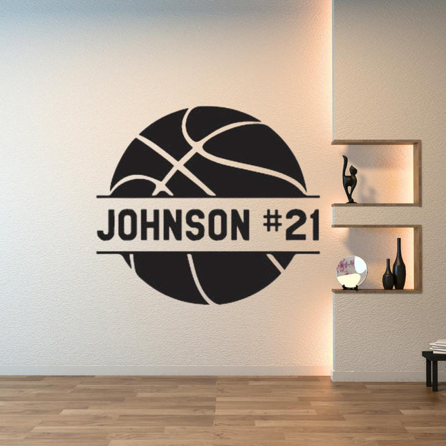 Personalized Basketball Ball - Custom wall decal
