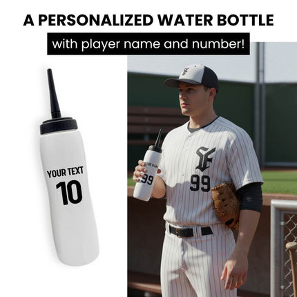 Personalized Water Bottle with player Name & Number