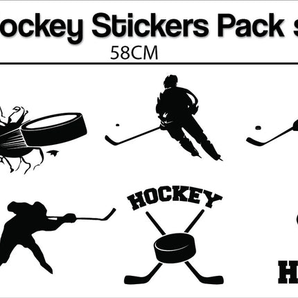 Hockey Sticker Pack – 6 Small Decals