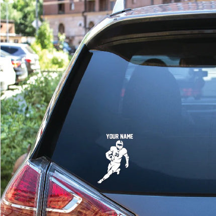 Football Speed Star Personalized Wall Sticker - name & number