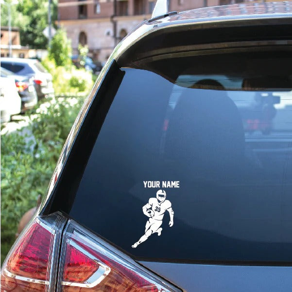 Football Speed Star Personalized Wall Sticker - name & number