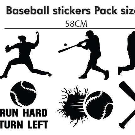 Baseball Sticker Pack – 6 Small Decals