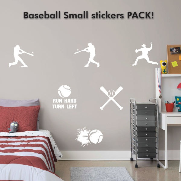 Baseball Sticker Pack – 6 Small Decals