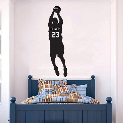 Player Throwing Ball - Personalized Wall Decal